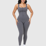 High Compression Front Zip SleevelessTummy Control Butt Lifting Shapewear Active Jumpsuit