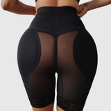 High Waist Tummy Control Butt Lifting Mid Thigh Mesh Shaper Shorts