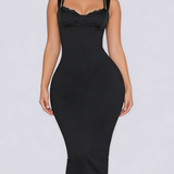 Women's Sexy Slim-Fit Stretchy Classic Polka Dot Hourglass Maxi Dress (Upgraded fabric)