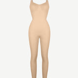 Women's Seamless Breast Support Tummy Control Full Shaping Jumpsuit