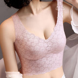 Plus Size Breathable Tank Top Push up Bra Side Smoothing