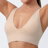 Deep V Triangle Cup Beautiful Back Bra With Adjustable Strap