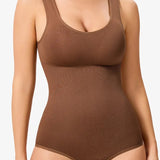 Women's Seamless Round Neck Tummy Control Briefs Bodysuit